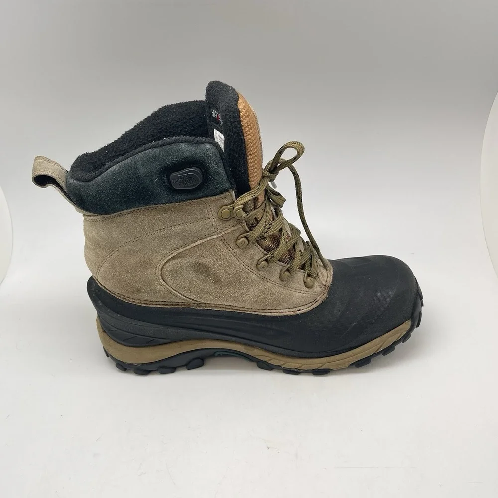 The North Face Chilkat III Snow Boots Mens 9 Insulated Waterproof Brown NF0A39V6